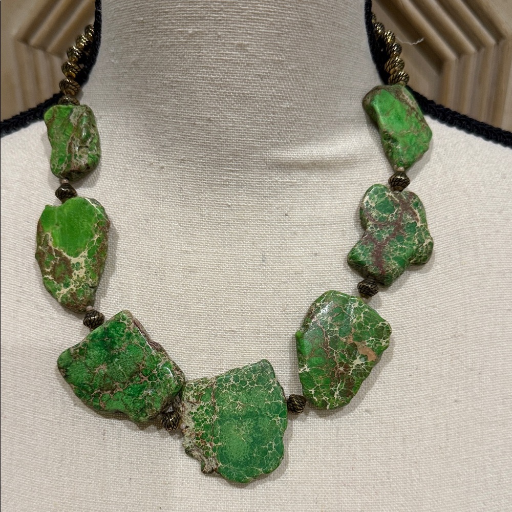 Natural Green Stone Necklace